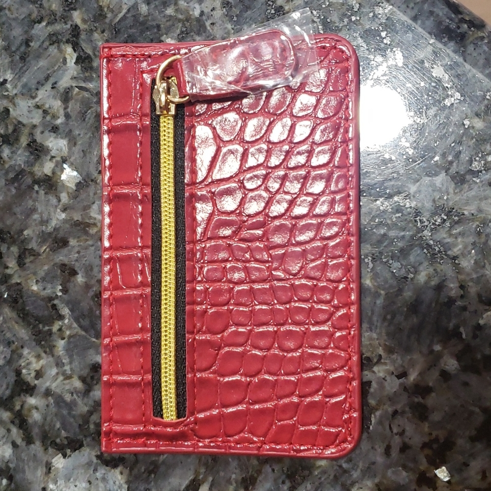 B-Low the‎ Belt Red Crocodile Card Case Wallet - Picture 3 of 4